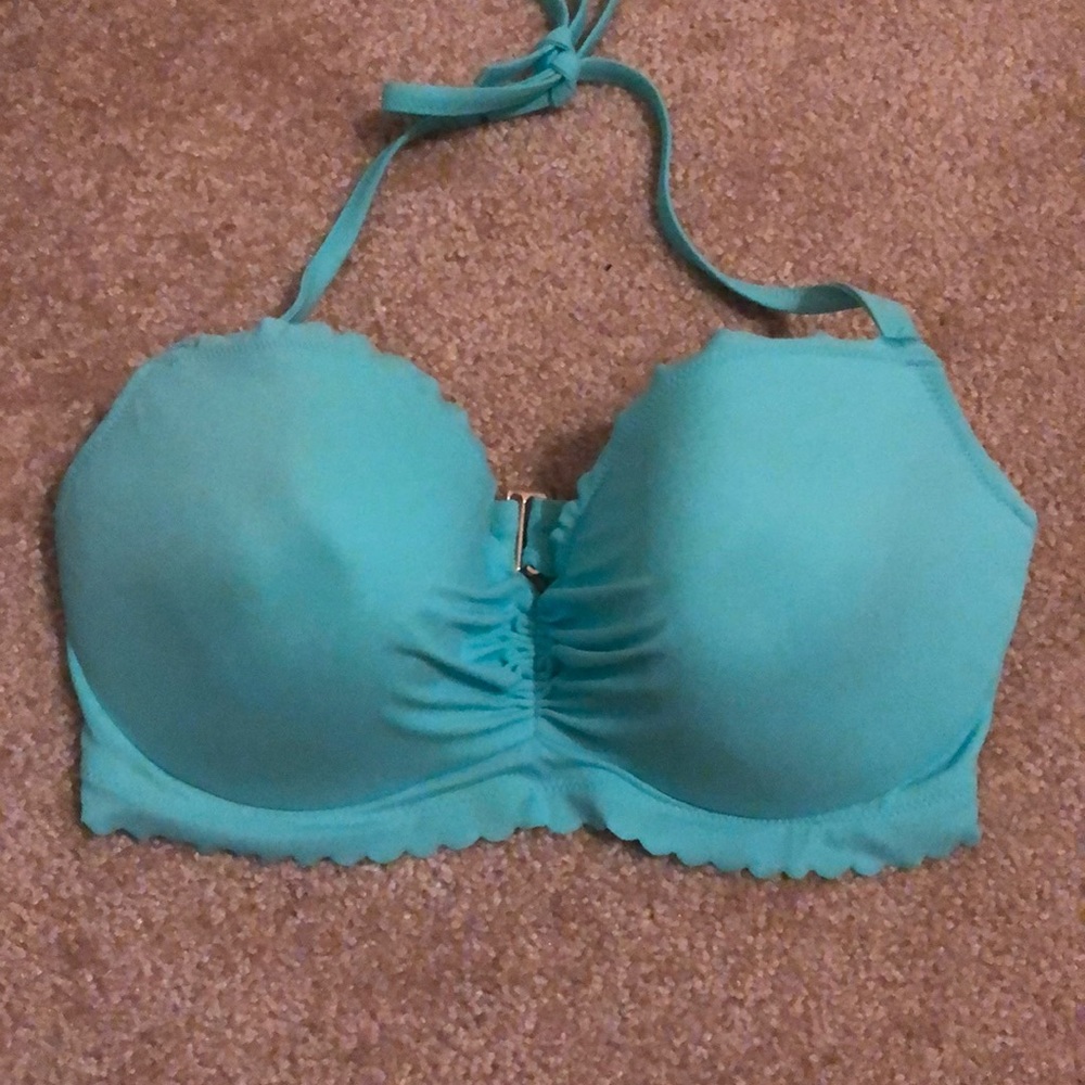 Victoria Secret Swim bikini top 34DD in turquoise